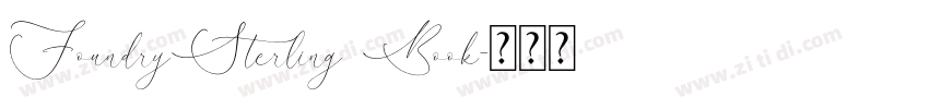 FoundrySterling Book字体转换